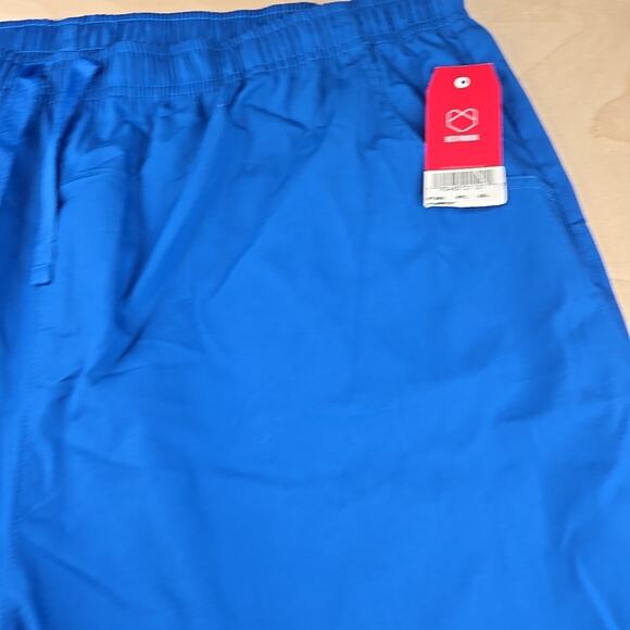 Red Panda Unisex Straight Leg Elastic Waist Drawstring Scrub Pant Royal Blue 3XL - Picture 3 of 10